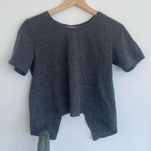 Adidas open back gray T-shirt